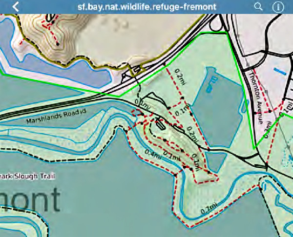 GeoPDF map of the Fremont trails at Don Edwards San Francisco Bay National Wildlife Refuge