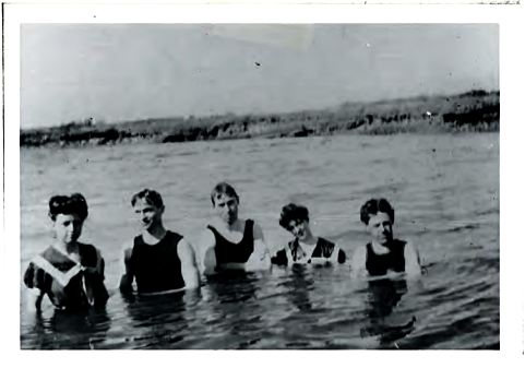 The Byrnes and their friends found swimming in The Slough